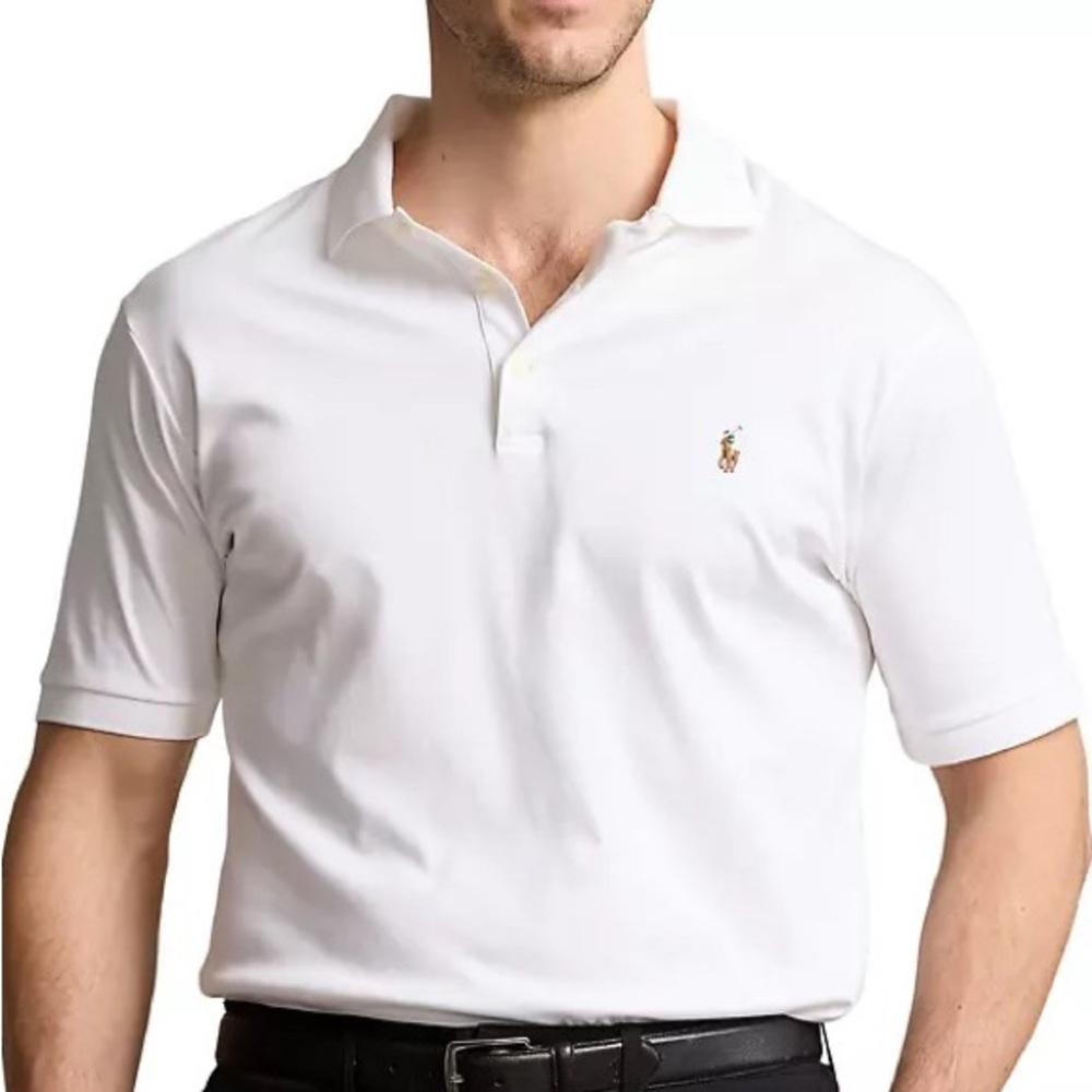 Ralph Lauren Soft Touch White Polo Shirt Size 3X